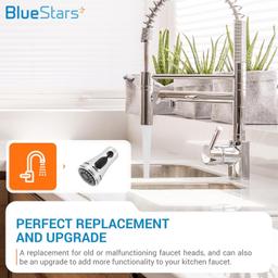 Pull Down Kitchen Faucet Head Nozzle 3-Function Anti-Splashing Faucet Head - 9 Adapters thumbnail 1