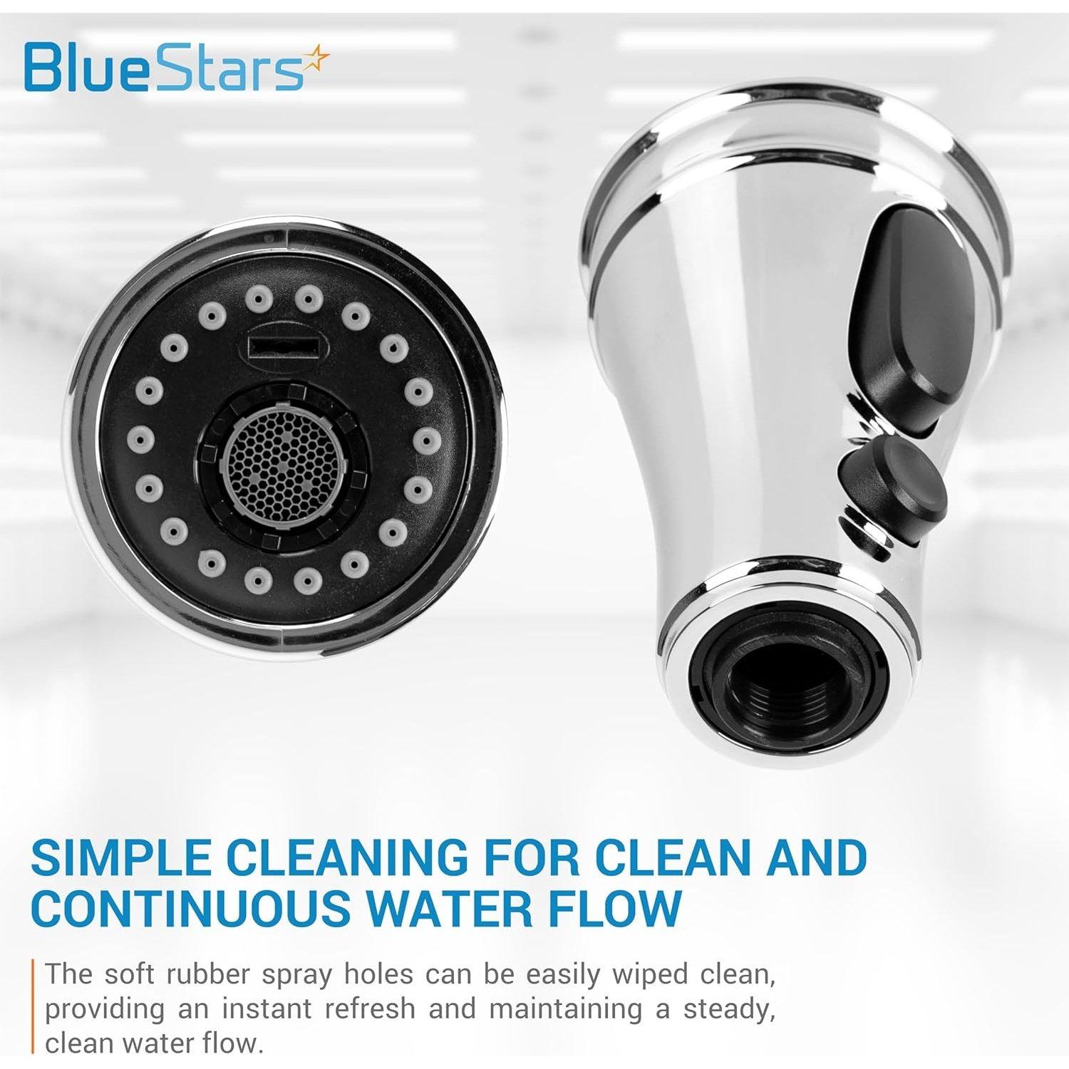 Pull Down Kitchen Faucet Head Nozzle 3-Function Anti-Splashing Faucet Head - 9 Adapters image 6