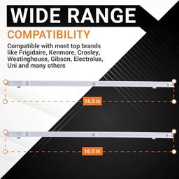 [Lifetime Warranty] 240530601 (Left) & 240530701 (Right) Refrigerator Pan Hangers, Drawer Slide Rail Replacement - For Kenmore & Frigidaire Refrigerators - Replaces 240460401, 240460501 thumbnail 1