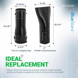 191B21-6 191L13-5 Adapter Pipe & 197889-6 Flat End Nozzle thumbnail 3