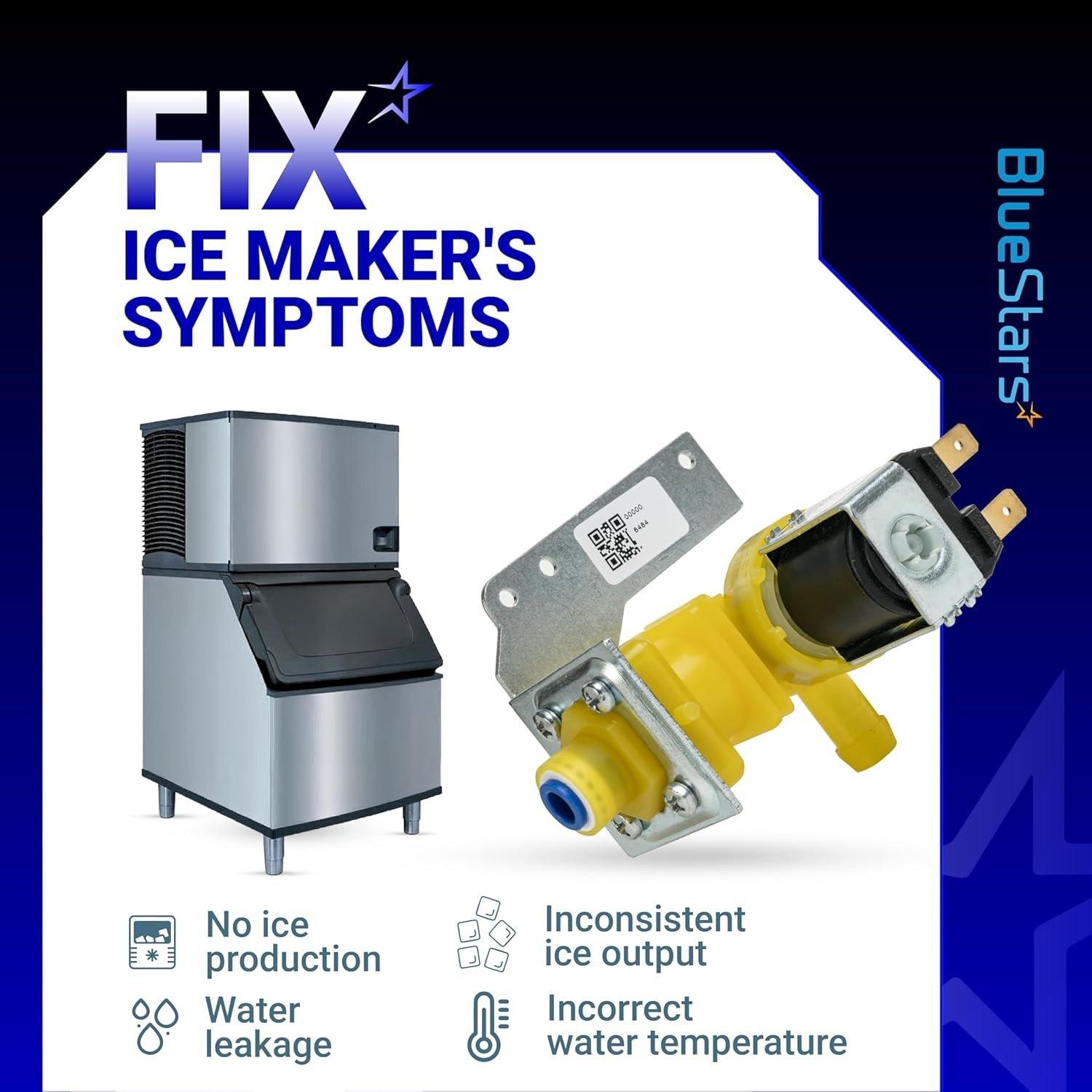 [Lifetime Warranty] 000008484 000009122 Water Inlet Valve - Compatible with Manitowoc Ice Machines 220/240V 50/60Hz 6W - Replaces 000009122 000008484 33129030 IH9122 image 1