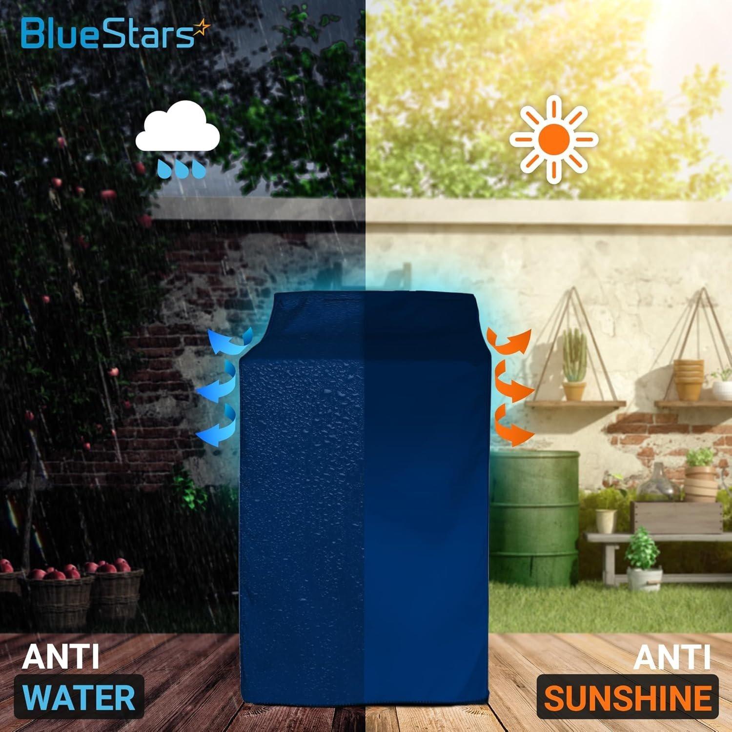 Blue Washing Machine Cover with Laundry Bag image 2