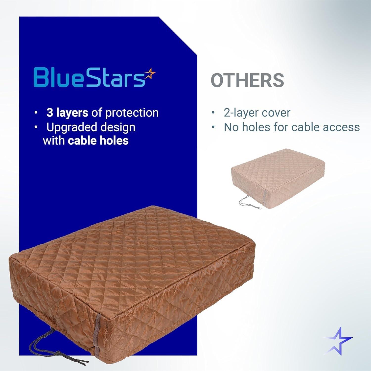 [Lifetime Warranty] Window Air Conditioner Cover Indoor with Velcro Sides - Inside AC Cover for Winter - Polyester Fiber Fill Layers Insulation - 21" x 15" x 3.5" (Brown) image 5