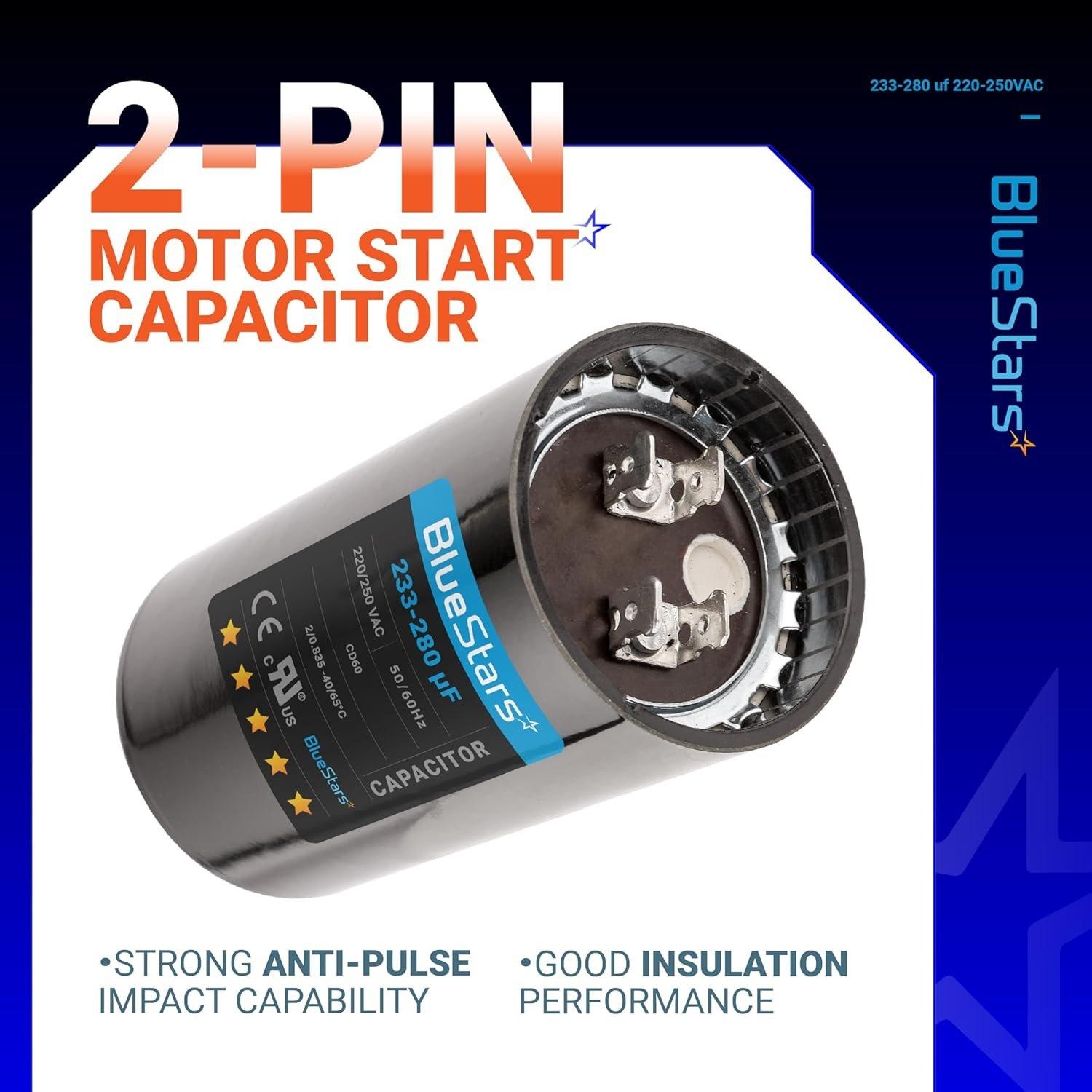 [Lifetime Warranty] 233-280 uF MFD 220-250 VAC ±20% Round Motor Start Capacitor 50/60 Hz AC Electric Replacement image 5