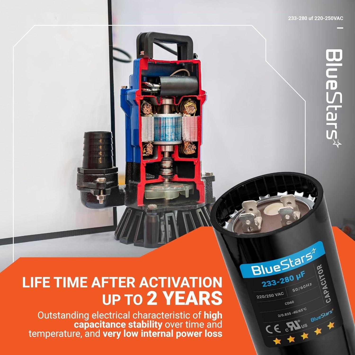 [Lifetime Warranty] 233-280 uF MFD 220-250 VAC ±20% Round Motor Start Capacitor 50/60 Hz AC Electric Replacement image 10