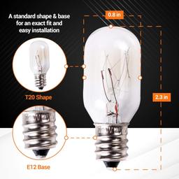 E12 T20 120V 15W Salt Rock Lamp Bulb - Pack of 14 thumbnail 5