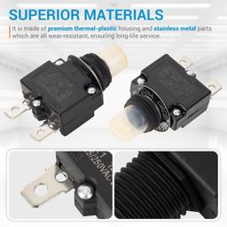 2 Packs 25Amp Thermal Circuit Breaker 125/250V AC 32V DC thumbnail 5