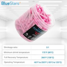 [Lifetime Warranty] 200 PCS RED AWG (22-16) Heat Shrink Butt Wire Connectors thumbnail 1