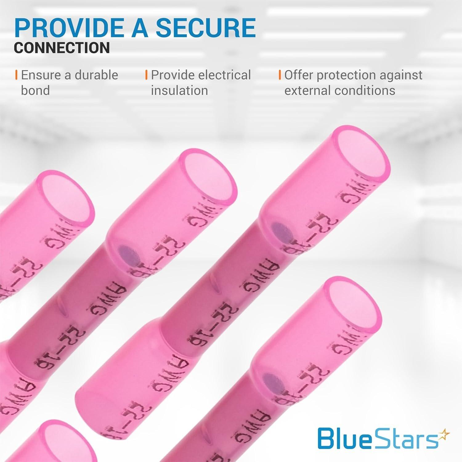 [Lifetime Warranty] 200 PCS RED AWG (22-16) Heat Shrink Butt Wire Connectors image 3