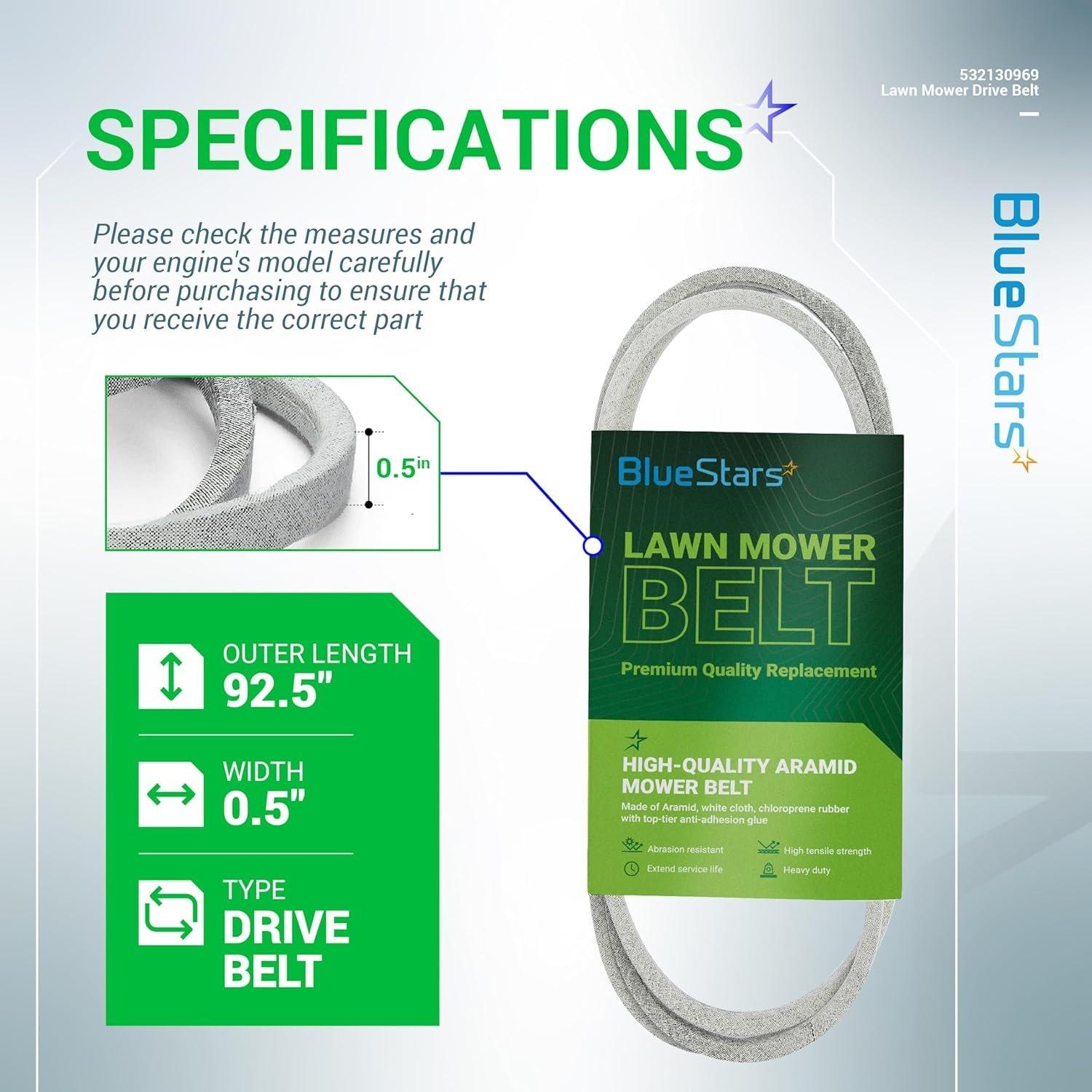 [Lifetime Warranty] 532130969 130969 Deck Drive Belt image 4