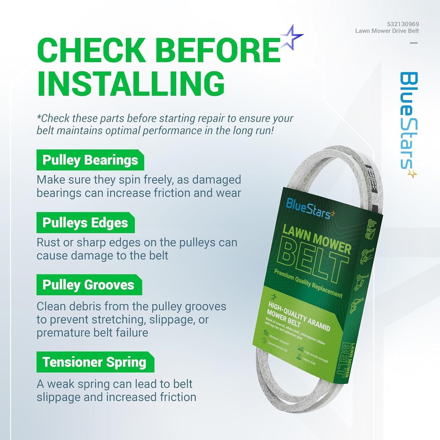 [Lifetime Warranty] 532130969 130969 Deck Drive Belt image 2