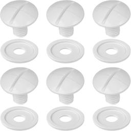[Lifetime Warranty] C-55 C55 White Plastic Wheel Screws - Pack of 6 thumbnail 0