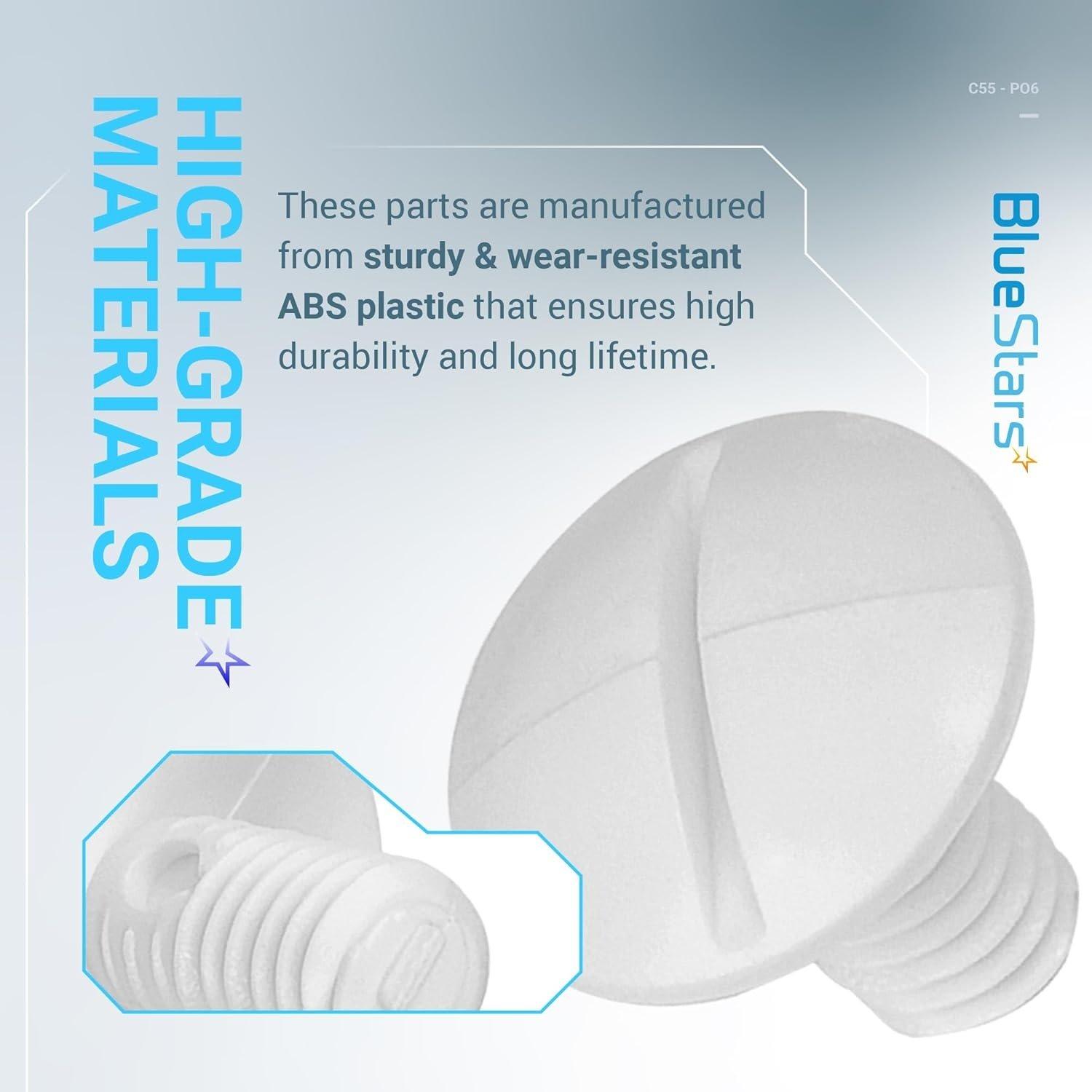 [Lifetime Warranty] C-55 C55 White Plastic Wheel Screws - Pack of 6 image 6