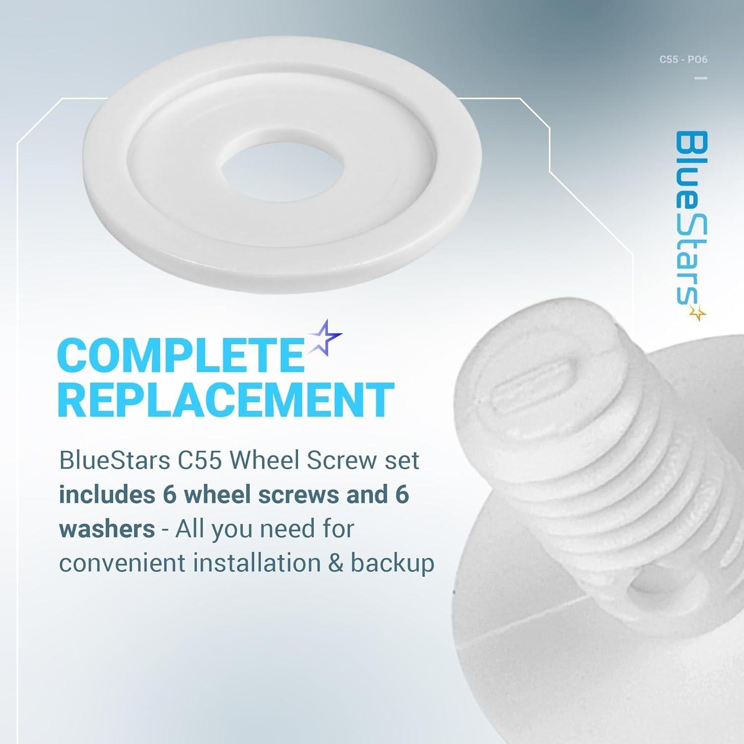 [Lifetime Warranty] C-55 C55 White Plastic Wheel Screws - Pack of 6 image 1