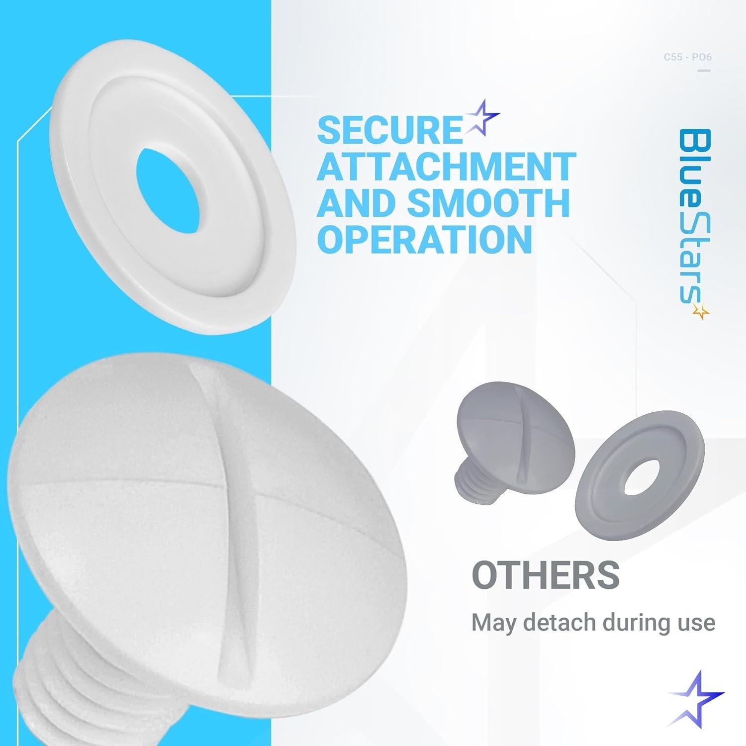 [Lifetime Warranty] C-55 C55 White Plastic Wheel Screws - Pack of 6 image 2