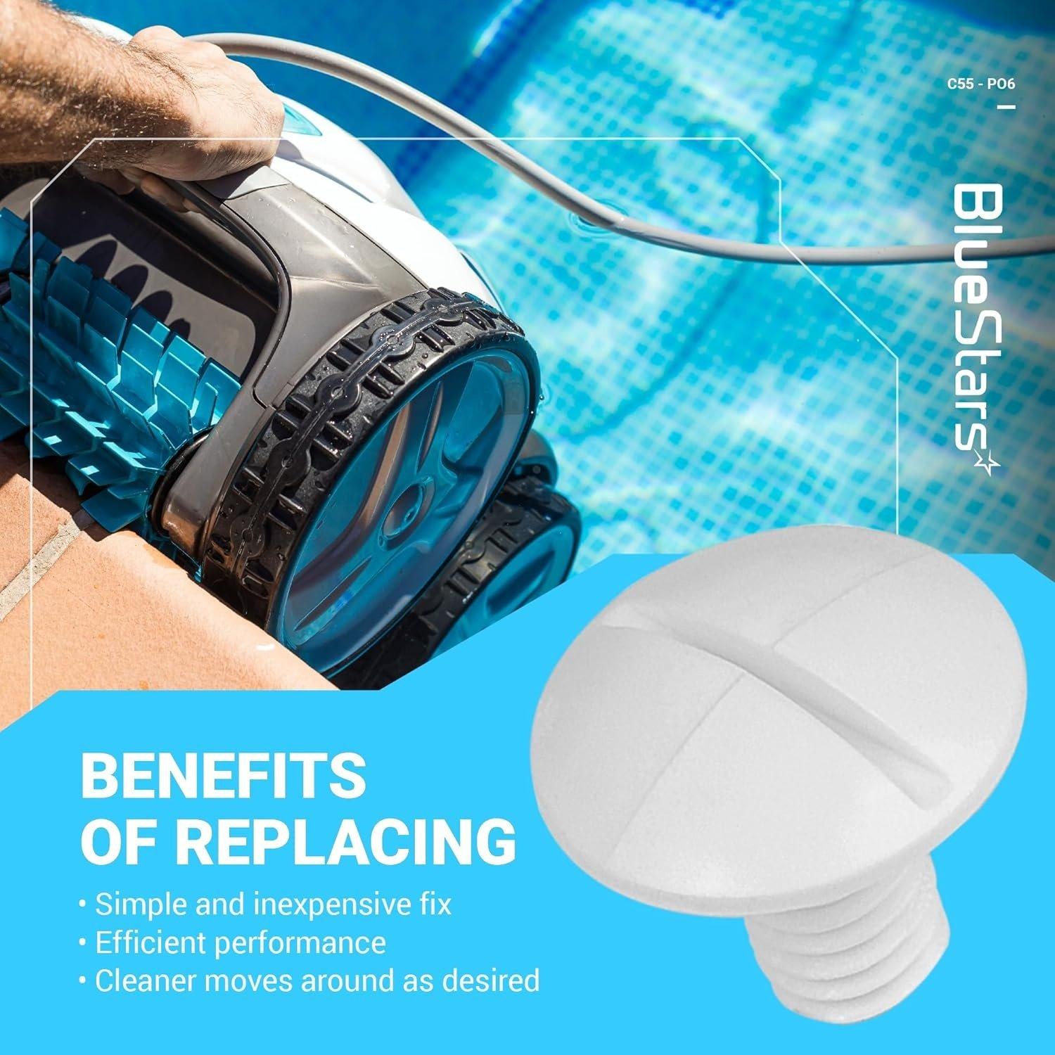 [Lifetime Warranty] C-55 C55 White Plastic Wheel Screws - Pack of 6 image 4