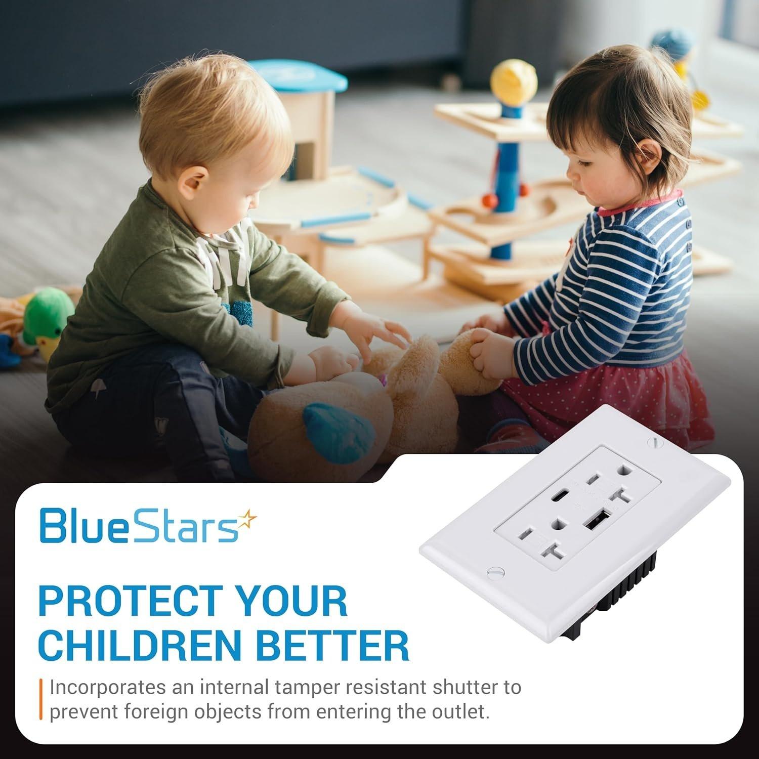 [Lifetime Warranty] 20 Amp Electrical USB Wall Charger Outlet image 3