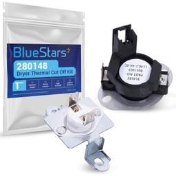[Lifetime Warranty] 280148 Dryer Thermal Cut Off Kit - Includes 8557403 Thermostat & 8318314 Thermal Fuse - Compatible with Whirlpool Kenmore Maytag Dryers - Replaces 280148VP 1175772 AP3874047 PS991443 thumbnail 0