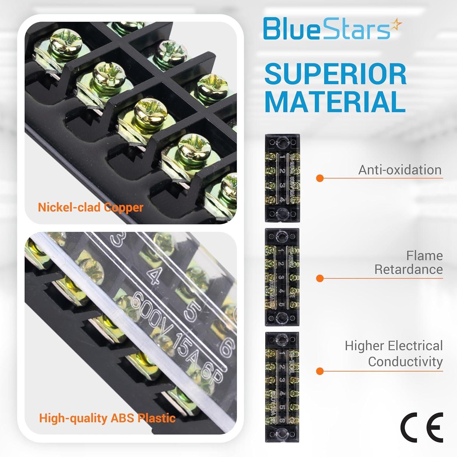 [Lifetime Warranty] 4/5/6 Positions Terminal Strip Blocks 600V 15A - Pack of 6 image 2