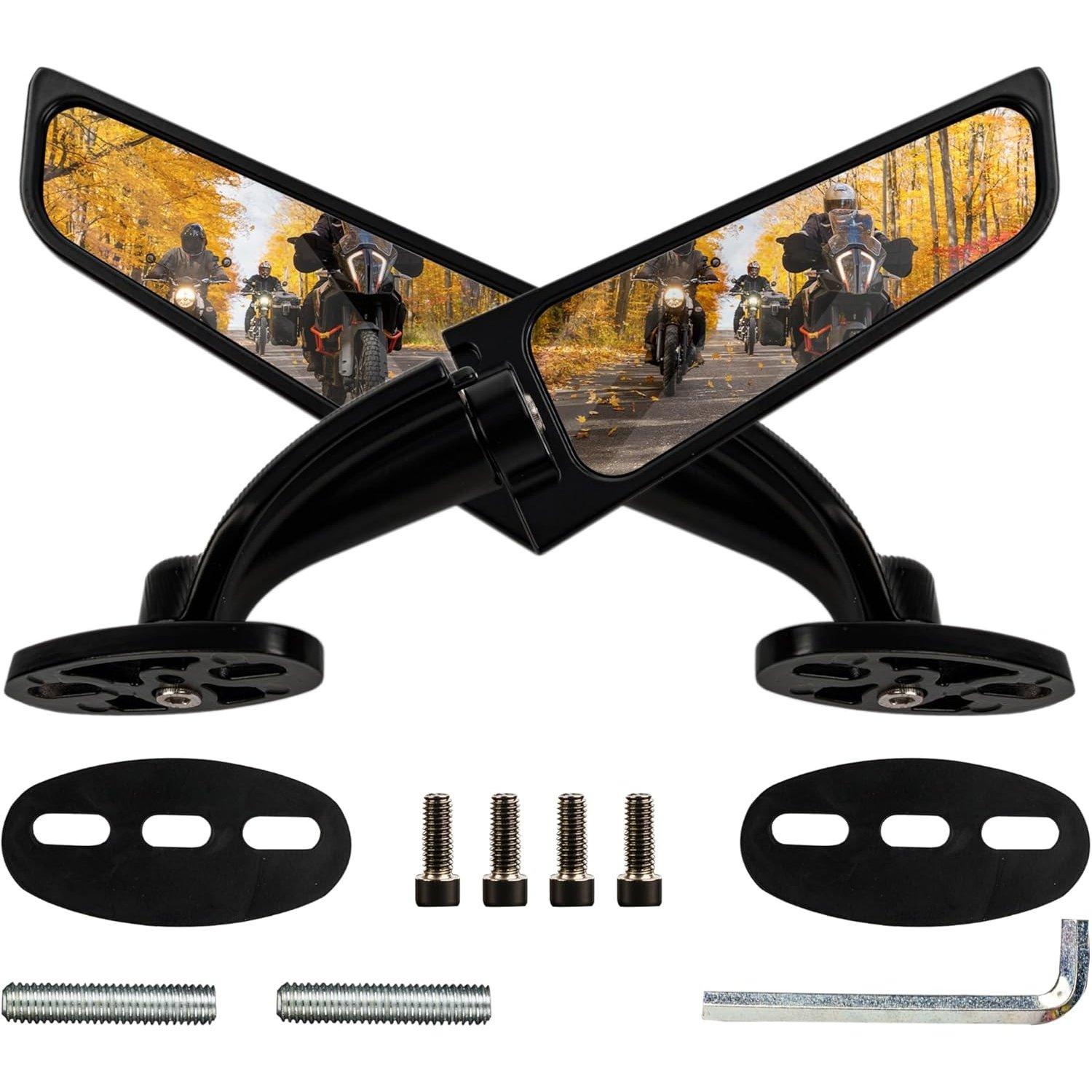 360° Rotating Motorcycle Rear View Stealth Mirrors image 0