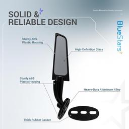 360° Rotating Motorcycle Rear View Stealth Mirrors thumbnail 4