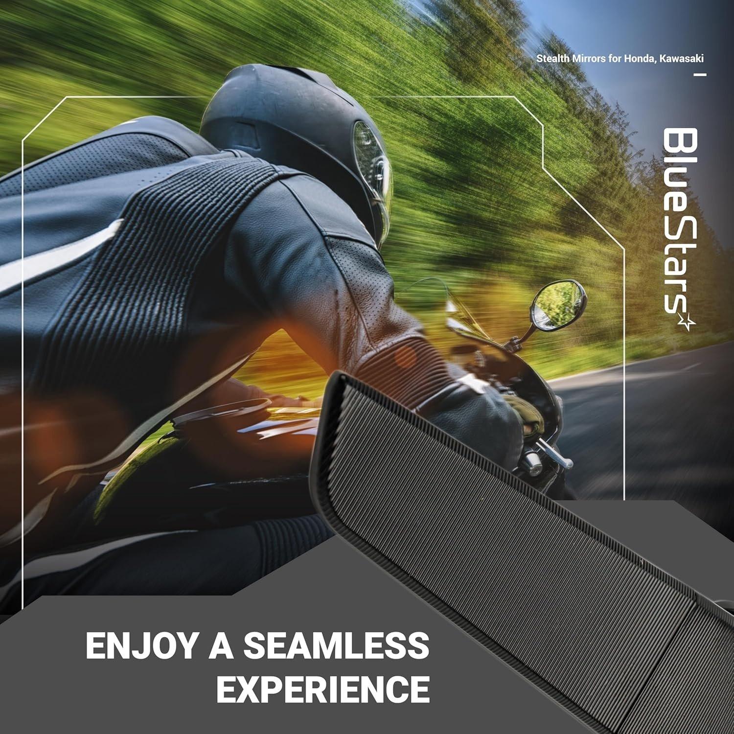 360° Rotating Motorcycle Rear View Stealth Mirrors image 2