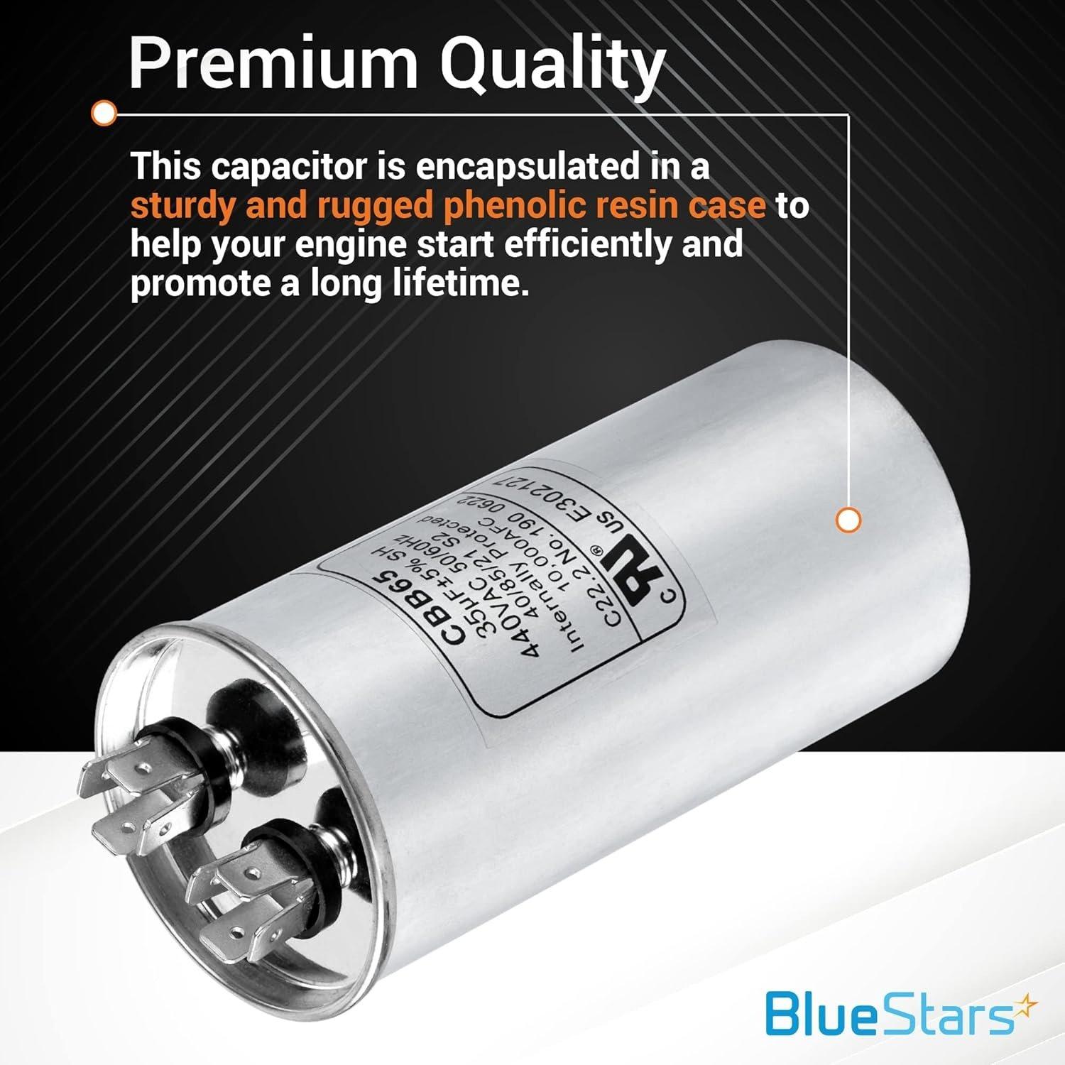 35 MFD uf ± 5% MFD 370 V VAC or 440 Volt Multi-Purpose Motor Run Round Capacitor image 4
