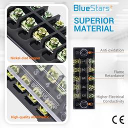 [Lifetime Warranty] 5 Positions Terminal Strip Blocks 600V 15A and 400V 15A 6 Positions Pre-Insulated Terminals Barrier Strip thumbnail 2