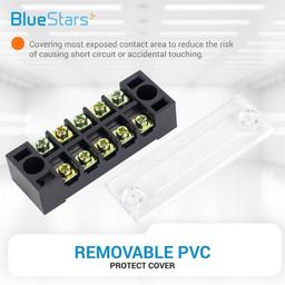 [Lifetime Warranty] 5 Positions Terminal Strip Blocks 600V 15A and 400V 15A 6 Positions Pre-Insulated Terminals Barrier Strip thumbnail 3