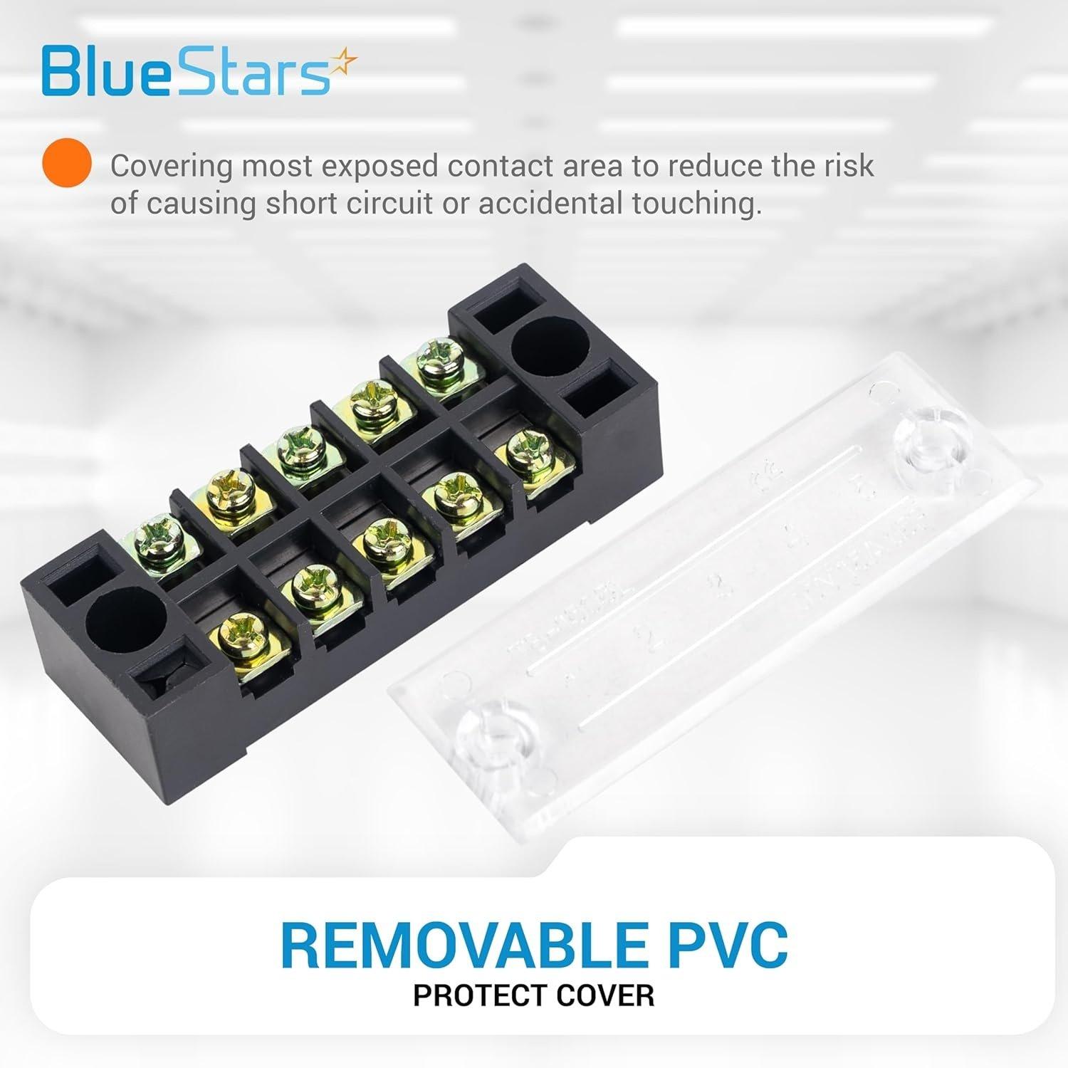 [Lifetime Warranty] 5 Positions Terminal Strip Blocks 600V 15A and 400V 15A 6 Positions Pre-Insulated Terminals Barrier Strip image 3