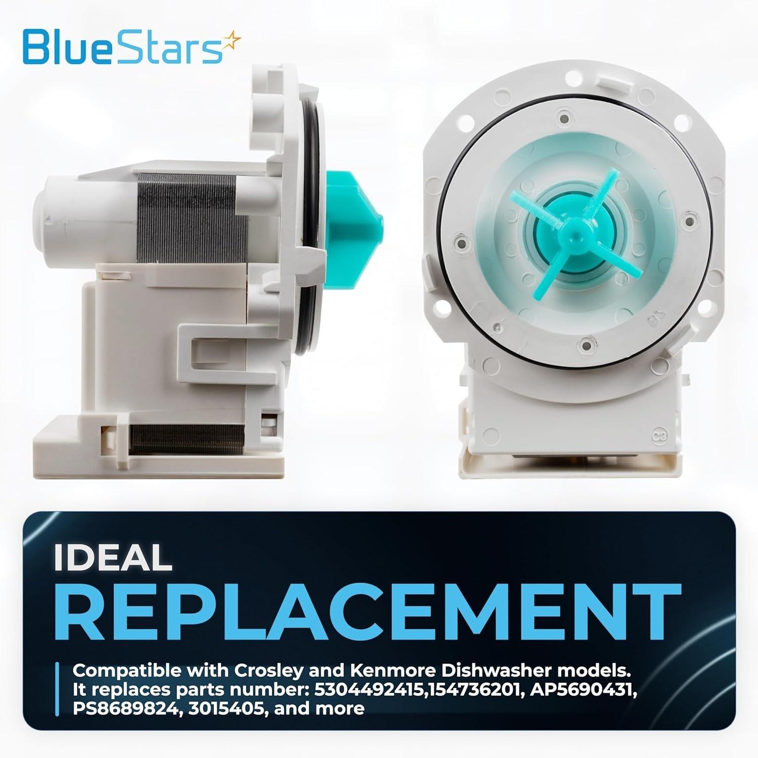 [Lifetime Warranty] A00126401 Dishwasher Drain Pump Replacement - Compatible with Frigidaire Kenmore Crosley Dishwasher - Replaces AP5690431 154736201 5304492415 PS8689824 bpx1-90e image 3
