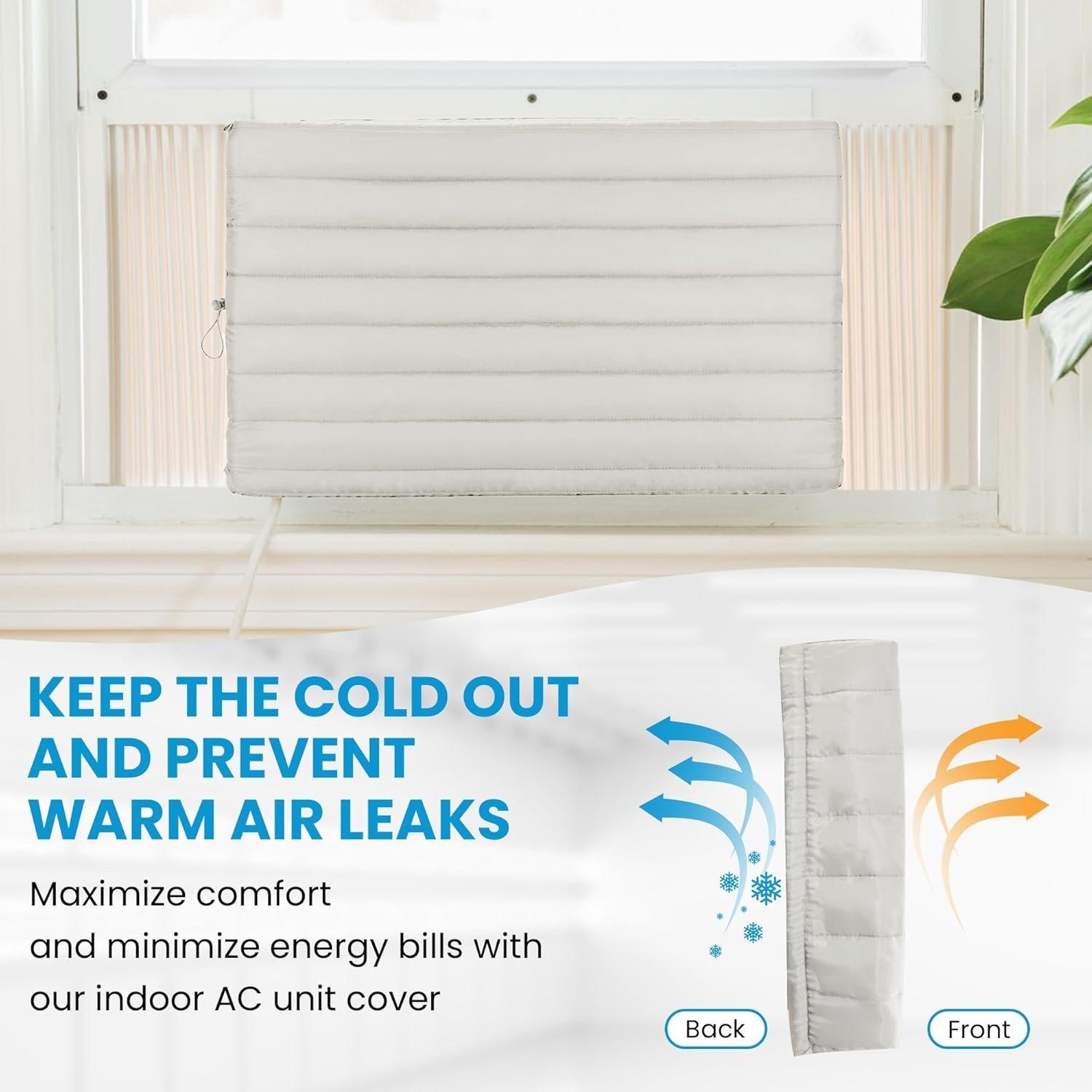 21" x 15" x 3.5" Window Air Conditioner Cover Indoor (White) image 4