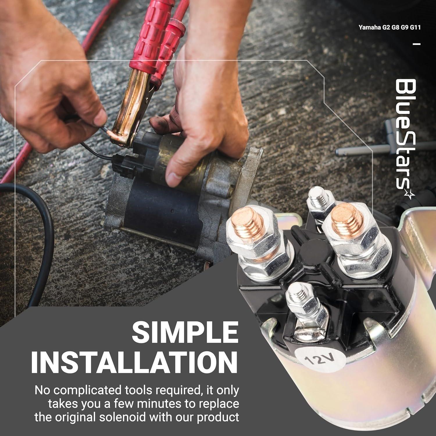 [Lifetime Warranty] 12V 4 Terminal 1985-2002 Starter Solenoid for Yamaha G2 G8 G9 G11 G14 G16 G20 Gas Golf Cart image 3