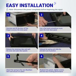 [Lifetime Warranty] 5304522796 Microwave Door Latch - Compatible with Frigidaire Electrolux Gibson Kelvinator Westinghouse Kenmore - Replace AP6979662 4977138 OEM20938991 PS12746282 EAP12746282 thumbnail 7