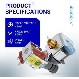 [Lifetime Warranty] WPW10498976 W10498976 Refrigerator Ice Maker Water Inlet Valve - Compatible with Maytag Whirlpool Kenmore Refrigerator - Replace 2315508 WPW10498976 W10420082 W10498974 K-78186 PS11755667 thumbnail 1