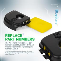 [Lifetime Warranty] 595660 Air Cleaner Cover & 2-pack 799579 Air Filter Kit thumbnail 4