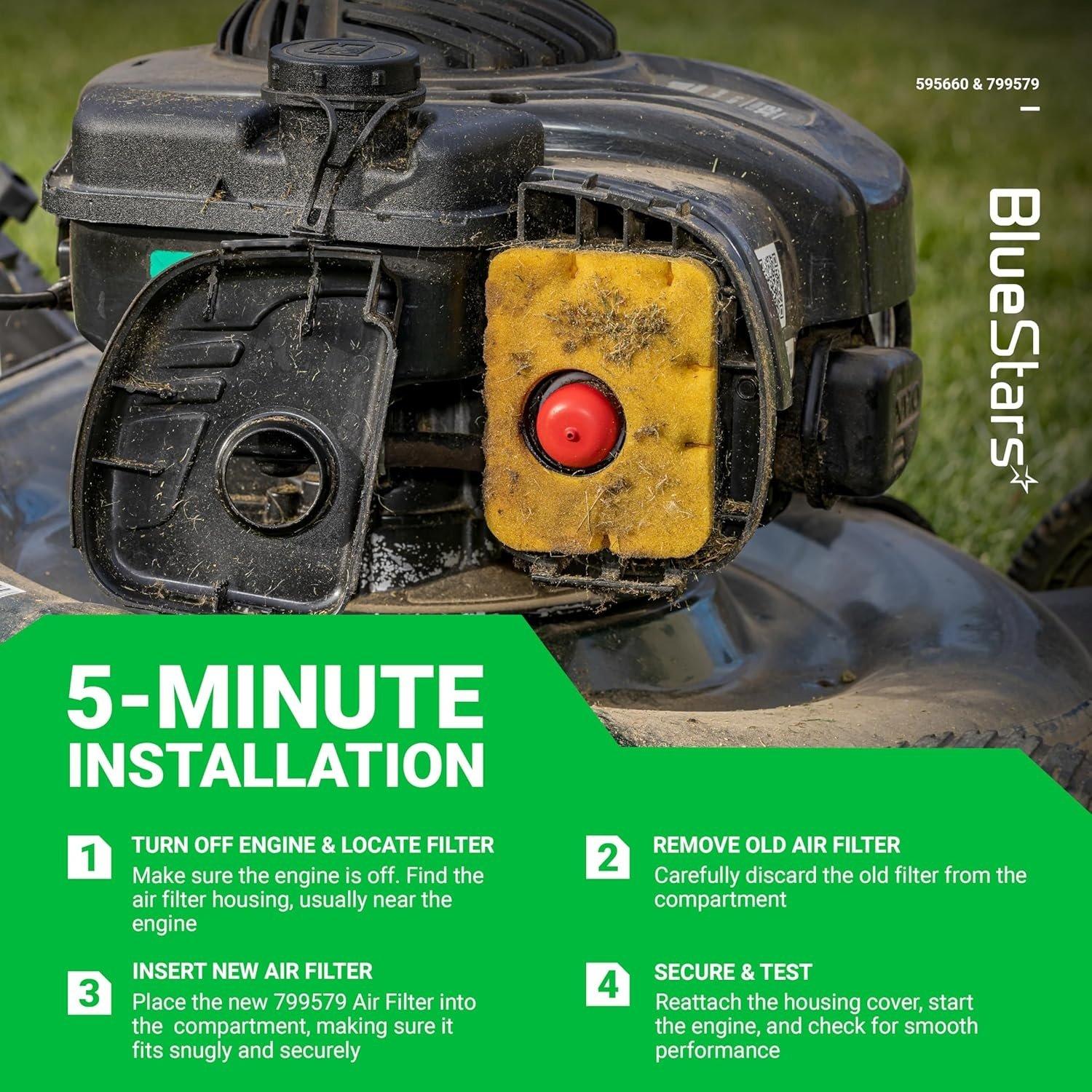 [Lifetime Warranty] 595660 Air Cleaner Cover & 2-pack 799579 Air Filter Kit image 7