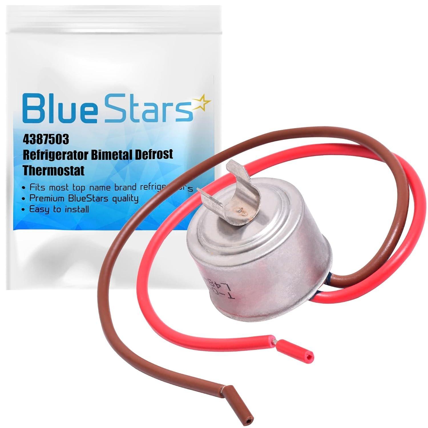 [Lifetime Warranty] 4387503 Refrigerator Bimetal Defrost Thermostat Replacement - Compatible with Whirlpool & Kenmore Refrigerators - Replaces WP4387503 343917 61002113 PS11742474 AP6009317 image 0