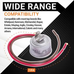 [Lifetime Warranty] 4387503 Refrigerator Bimetal Defrost Thermostat Replacement - Compatible with Whirlpool & Kenmore Refrigerators - Replaces WP4387503 343917 61002113 PS11742474 AP6009317 thumbnail 2