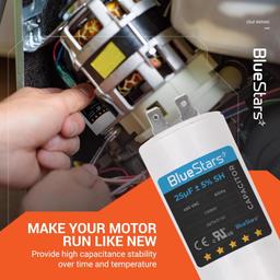 [Lifetime Warranty] 25 uF MFD 450 VAC CBB60 50/60 Hz Run Capacitor with Screw - Fits AC Motors, Electric Motors, Water Pumps thumbnail 6