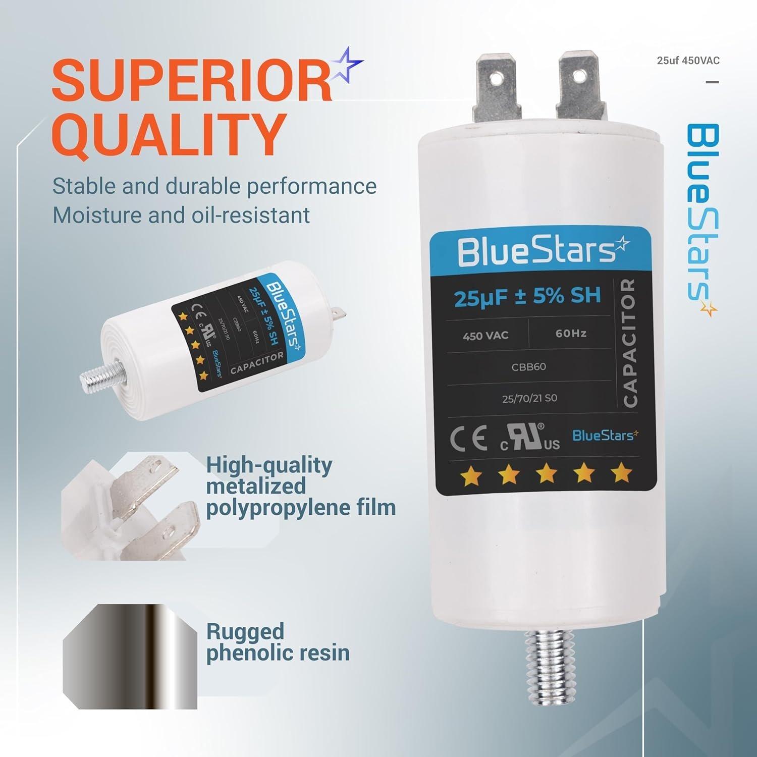 [Lifetime Warranty] 25 uF MFD 450 VAC CBB60 50/60 Hz Run Capacitor with Screw - Fits AC Motors, Electric Motors, Water Pumps image 5