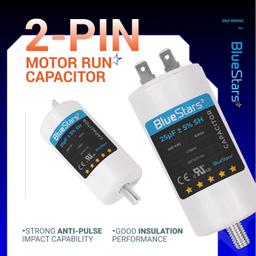 [Lifetime Warranty] 25 uF MFD 450 VAC CBB60 50/60 Hz Run Capacitor with Screw - Fits AC Motors, Electric Motors, Water Pumps thumbnail 1
