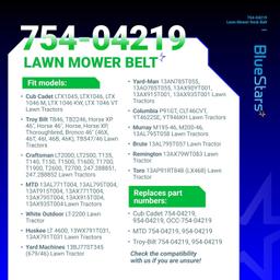 [Lifetime Warranty] 754-04219 954-04219 Mower Deck Belt thumbnail 3