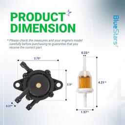 [Lifetime Warranty] 808656 491922 Fuel Pump with Fuel Filter thumbnail 6
