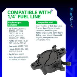 [Lifetime Warranty] 808656 491922 Fuel Pump with Fuel Filter thumbnail 3