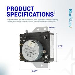 [Lifetime Warranty] W10185982 Dryer Timer - Compatible with Whirlpool Amana Kenmore Admiral Crosley Roper Inglis - Replaces 1546812 AH2352169 EA2352169 PS2352169 CDT-402 162-402-1-AM 418-618-20-B5 thumbnail 8