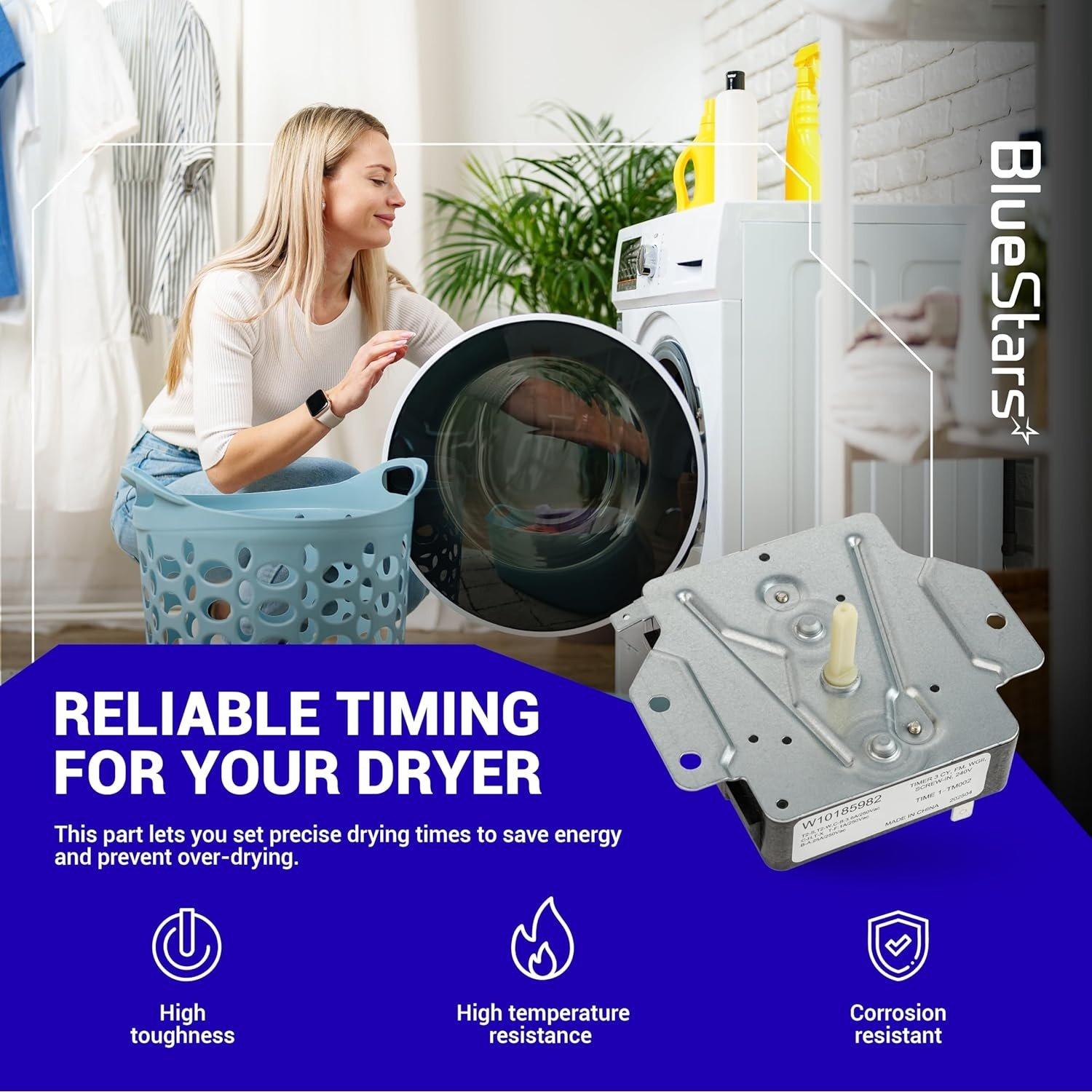 [Lifetime Warranty] W10185982 Dryer Timer - Compatible with Whirlpool Amana Kenmore Admiral Crosley Roper Inglis - Replaces 1546812 AH2352169 EA2352169 PS2352169 CDT-402 162-402-1-AM 418-618-20-B5 image 3