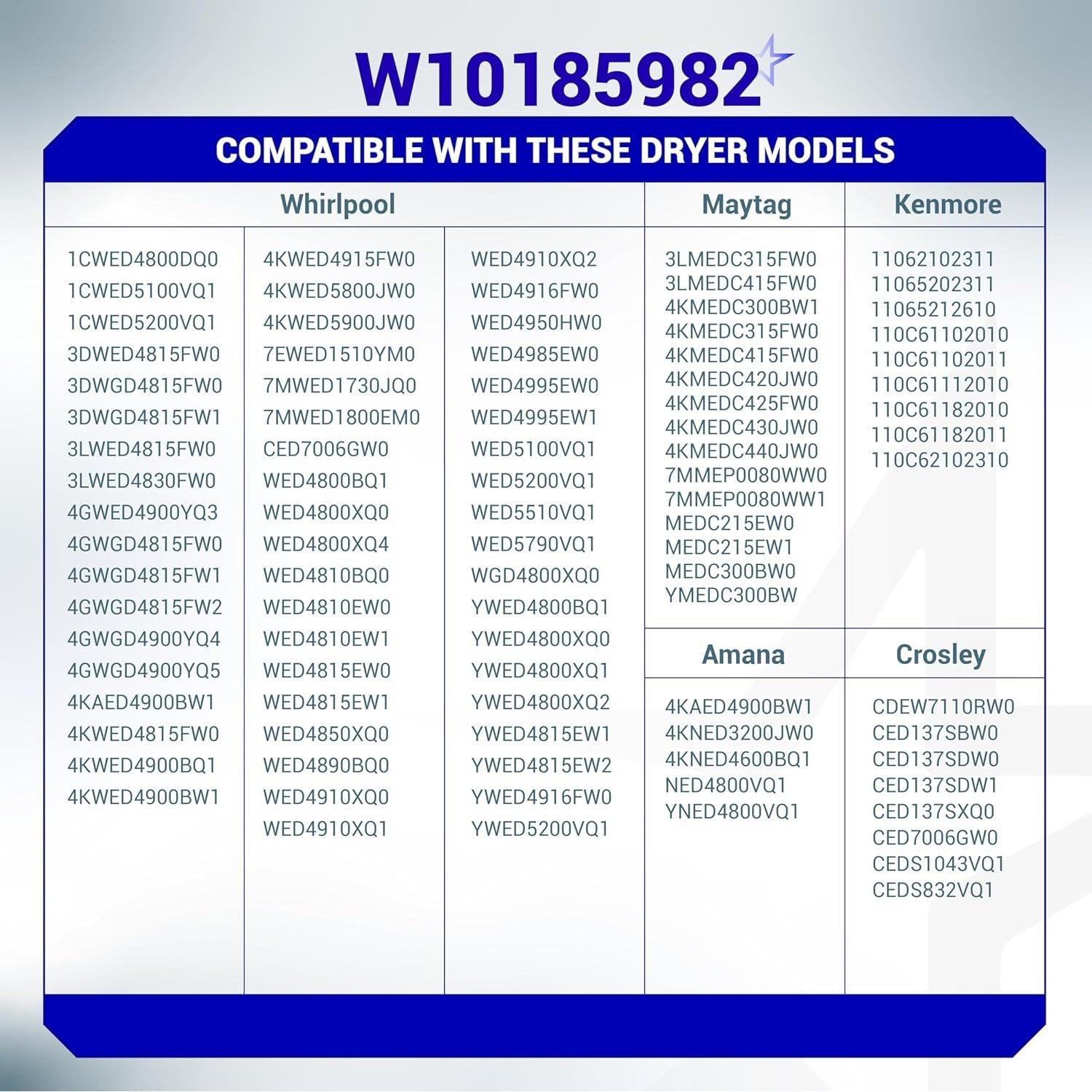 [Lifetime Warranty] W10185982 Dryer Timer - Compatible with Whirlpool Amana Kenmore Admiral Crosley Roper Inglis - Replaces 1546812 AH2352169 EA2352169 PS2352169 CDT-402 162-402-1-AM 418-618-20-B5 image 6