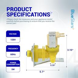 [Lifetime Warranty] 000009120 000008483 Water Inlet Valve - Compatible with Manitowoc Ice Machine models SY0454A ID0302A ID0303W ID0523W - Replaces 00009120 00008487 00008483 33129026 thumbnail 4