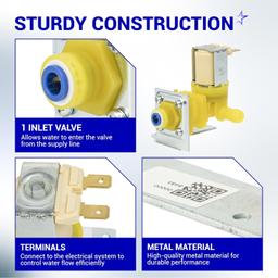 [Lifetime Warranty] 000009120 000008483 Water Inlet Valve - Compatible with Manitowoc Ice Machine models SY0454A ID0302A ID0303W ID0523W - Replaces 00009120 00008487 00008483 33129026 thumbnail 8